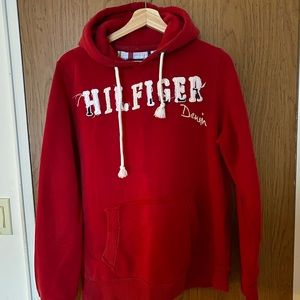 Hilfiger Denim, sizeL, red hoodie